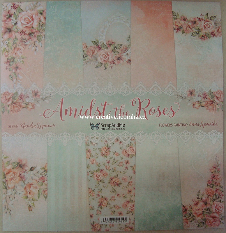 ScrapAndMe V růžích sada 5+1ks 30.5x30.5cm 250g/m2